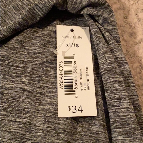 Grey Activewear Sweater with Pink Details - Picture 4 of 4